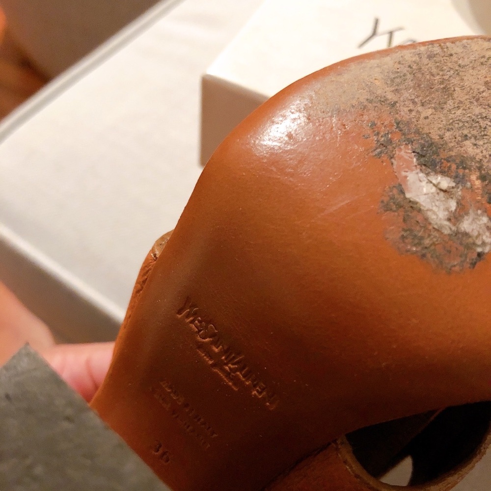 Yves Saint Laurent leather sandals heels - Picture 4 of 4